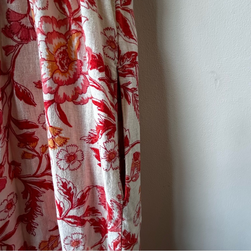 Rachel Zoe Linen Blend Floral Boho Maxi Dress XL - Picture 14 of 16